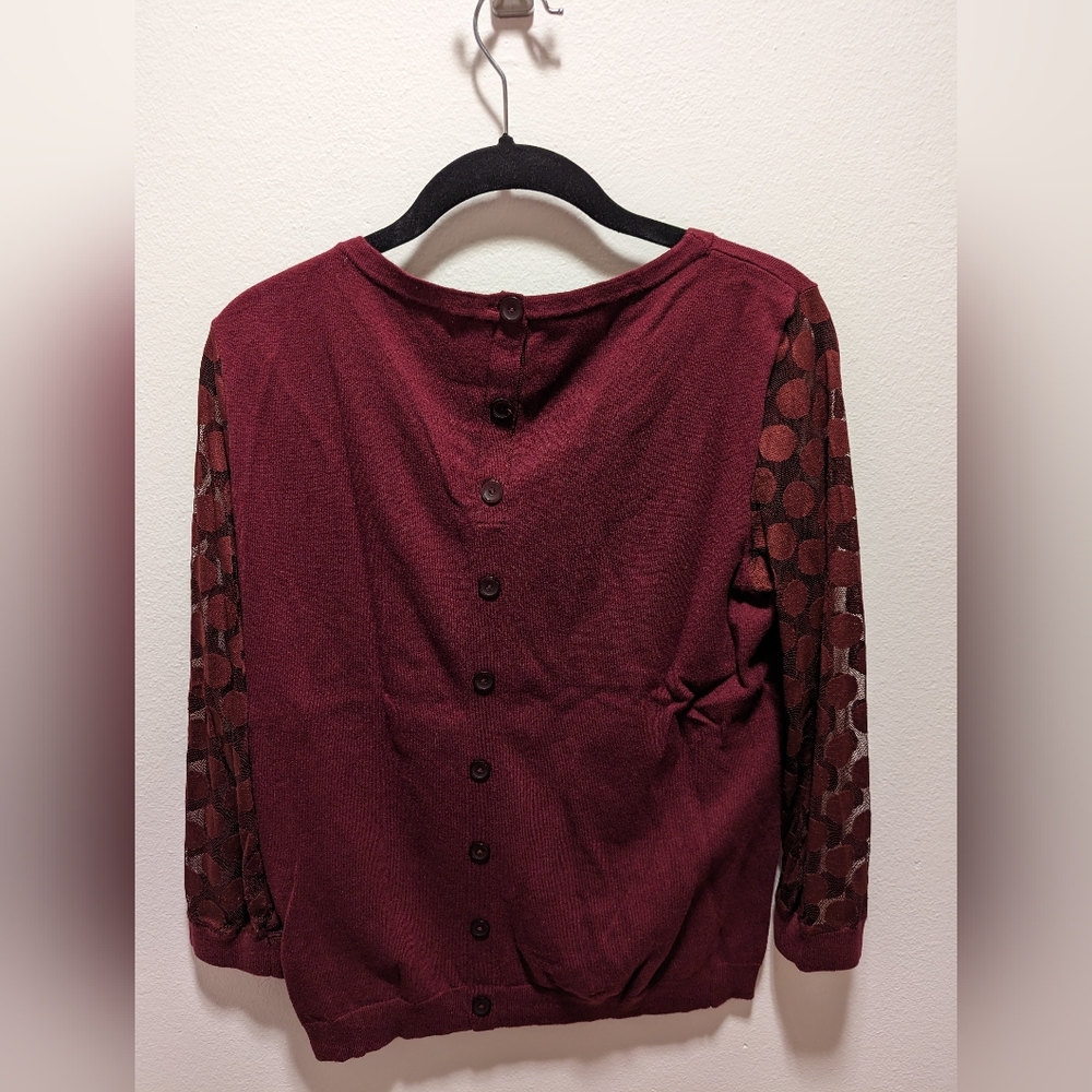 Anthropologie burgundy sweater